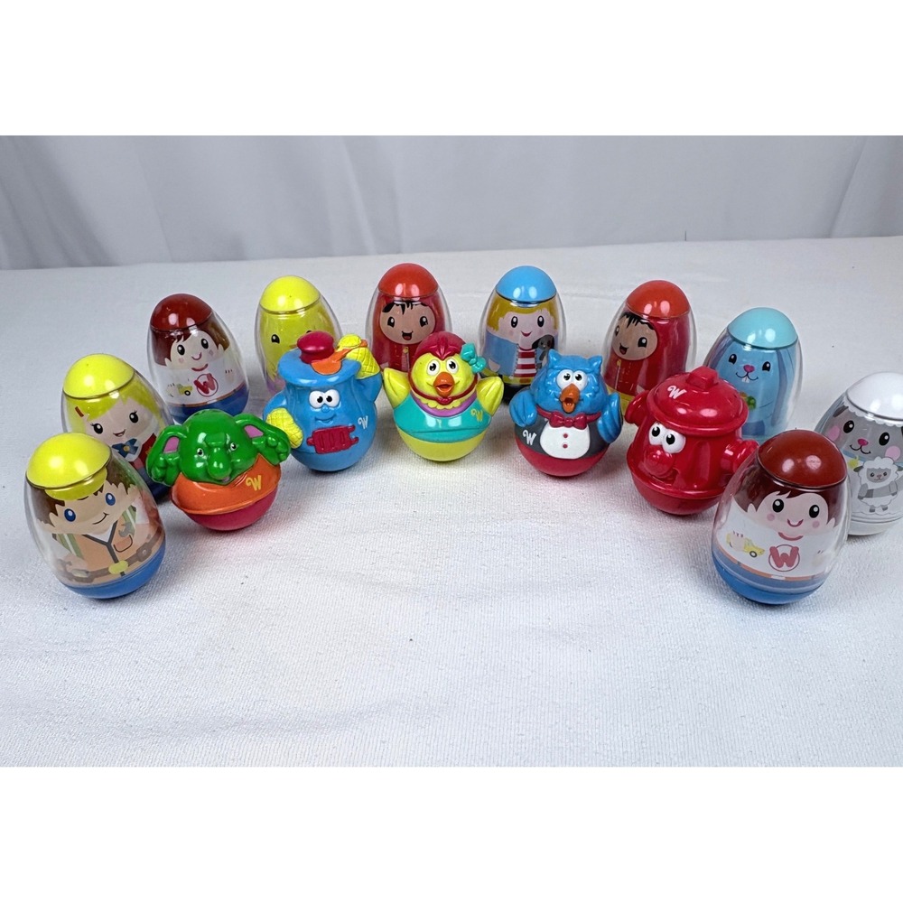 Playskool Hasbro Vtg Weebles Lot 14 Figures Animals People 2003-2009